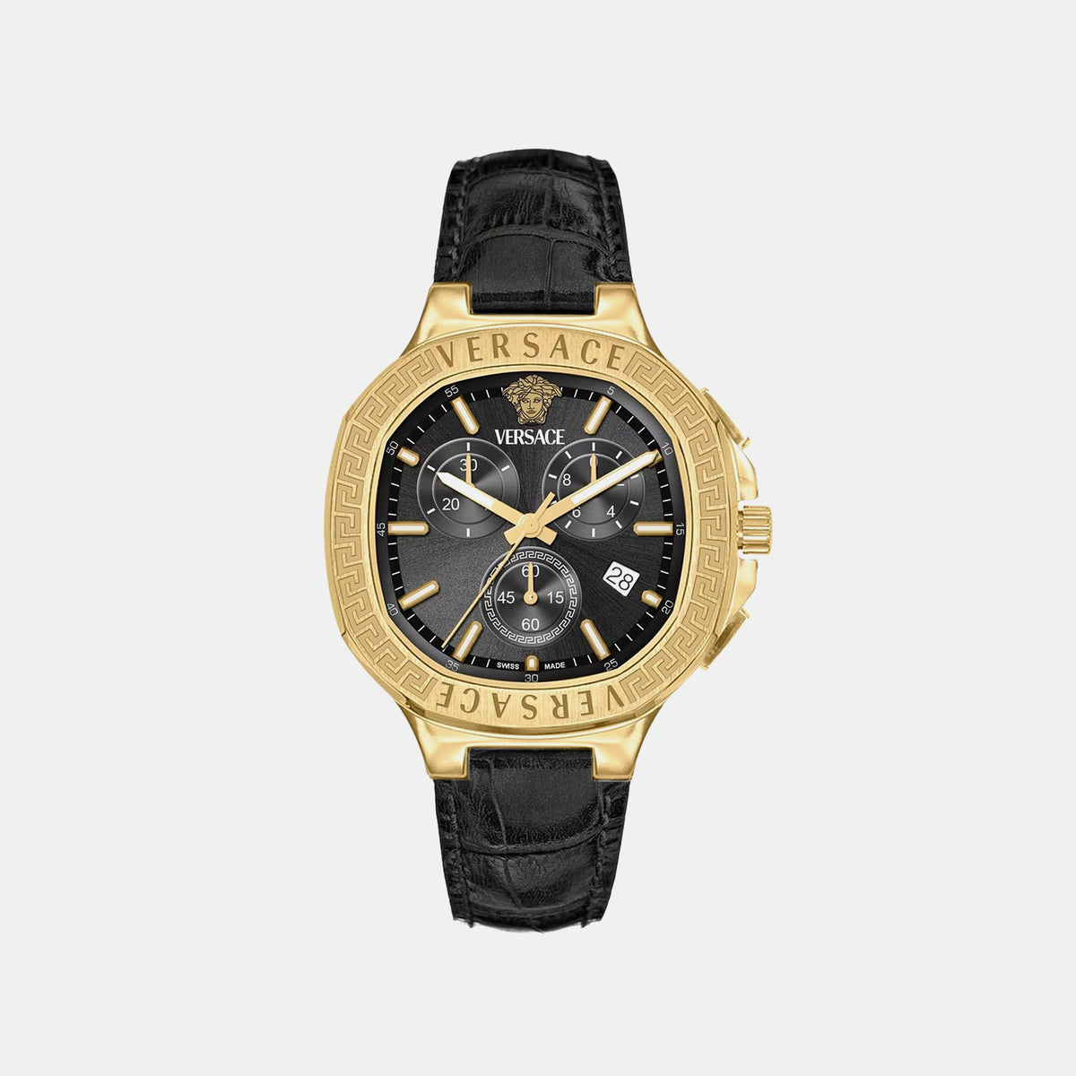 V-Lady Chr Square(Wc-Vca) Unisex Quartz Black Dial Chronograph Leather Watch VEVCA0224