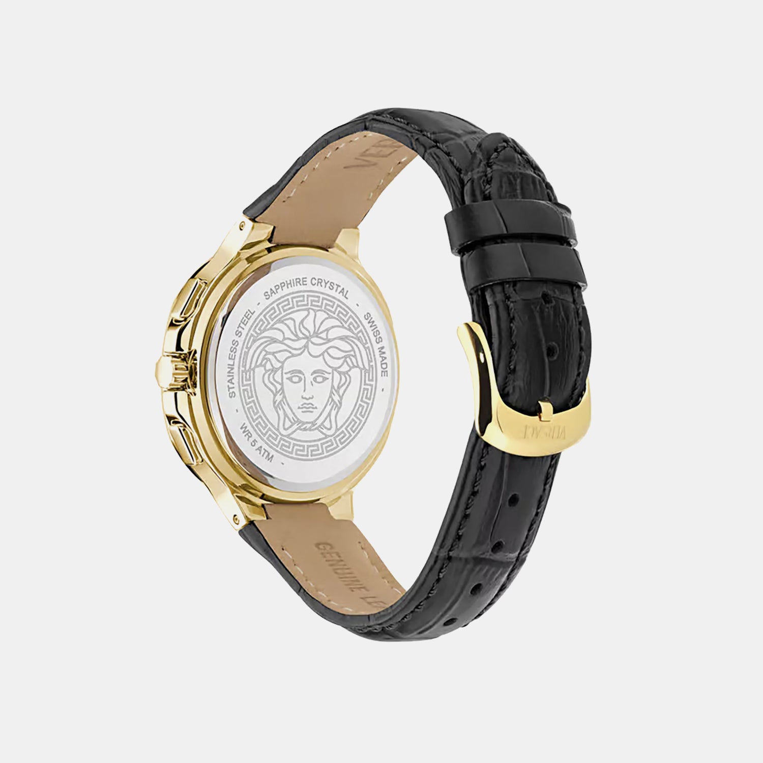 V-Lady Chr Square(Wc-Vca) Unisex Quartz Black Dial Chronograph Stainless Steel Watch VEVCA0224
