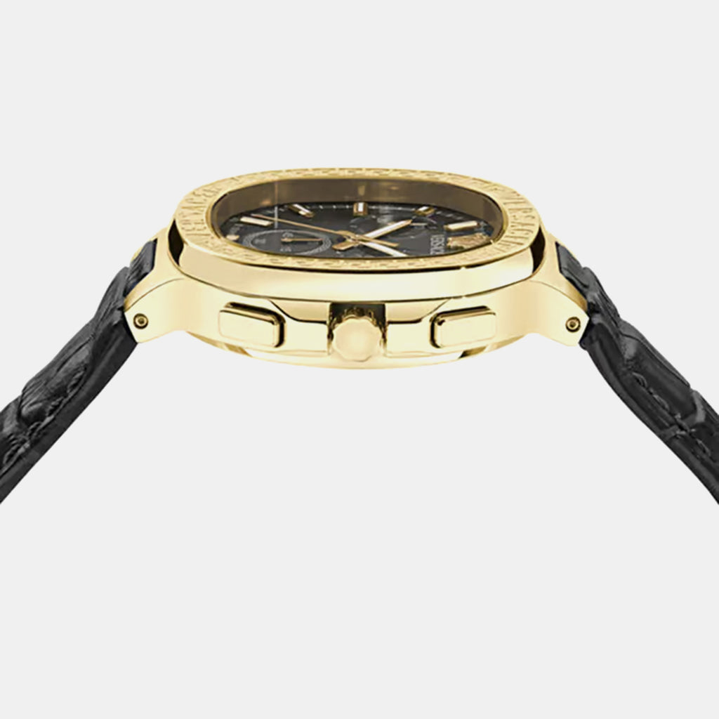 V-Lady Chr Square(Wc-Vca) Unisex Quartz Black Dial Chronograph Stainless Steel Watch VEVCA0224