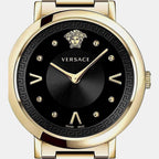 Women Quartz Black Dial Analog Stainless Steel Watch VEVD00619