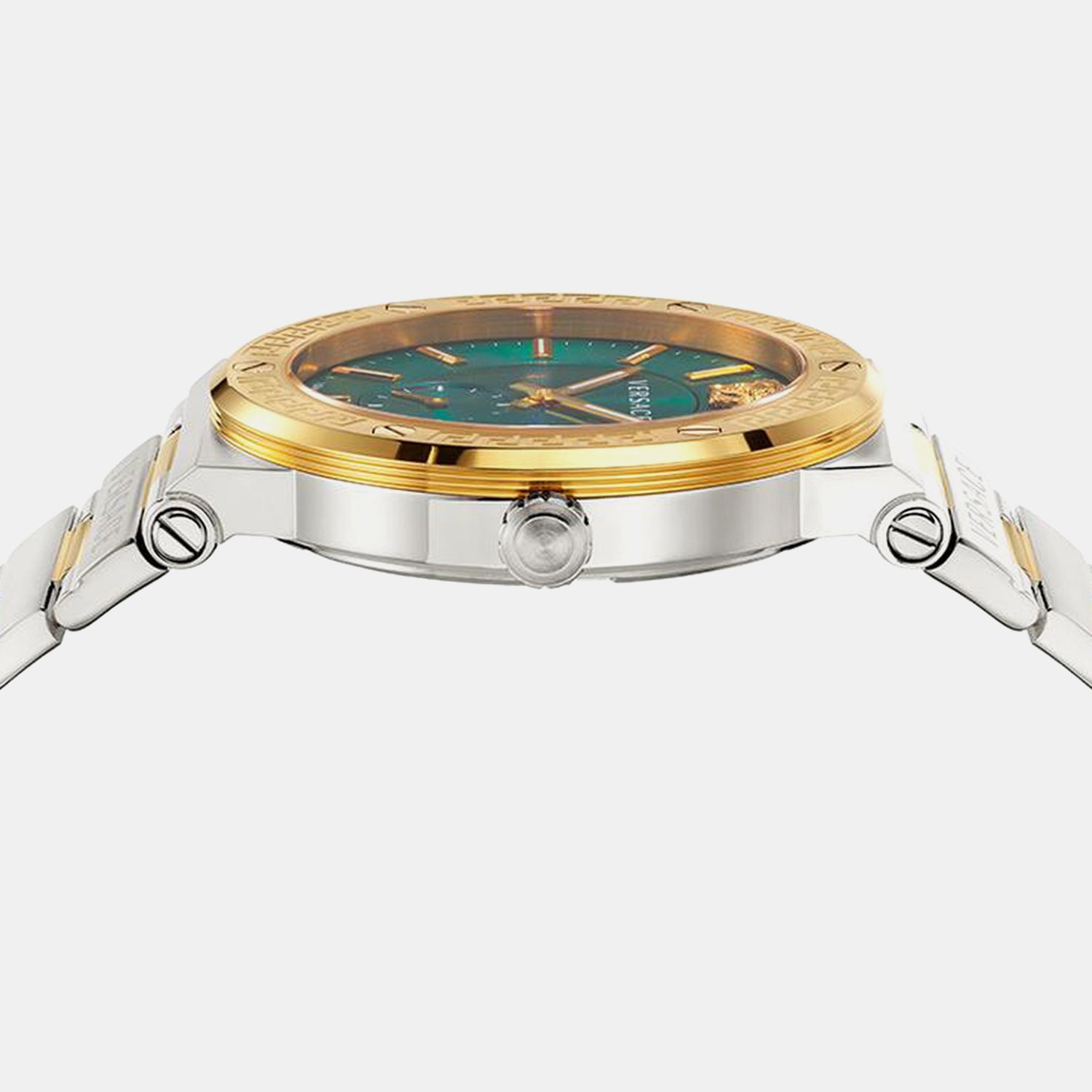 Greca Logo-VI Men Quartz Green Dial Analog Stainless Steel Watch VEVI00420