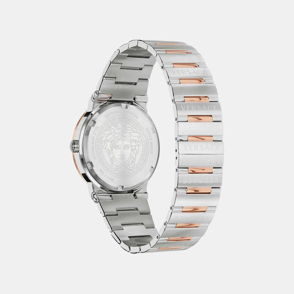 Greca Men Quartz Silver Dial Analog Stainless Steel Watch VEVI00923