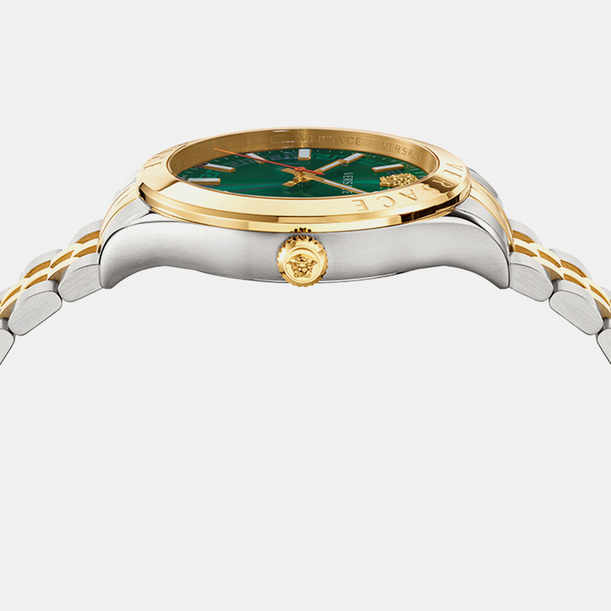 Hellenyium Men Quartz Green Dial Analog Stainless Steel Watch VEVK00620