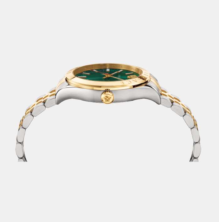 Versace Men Round Green watch