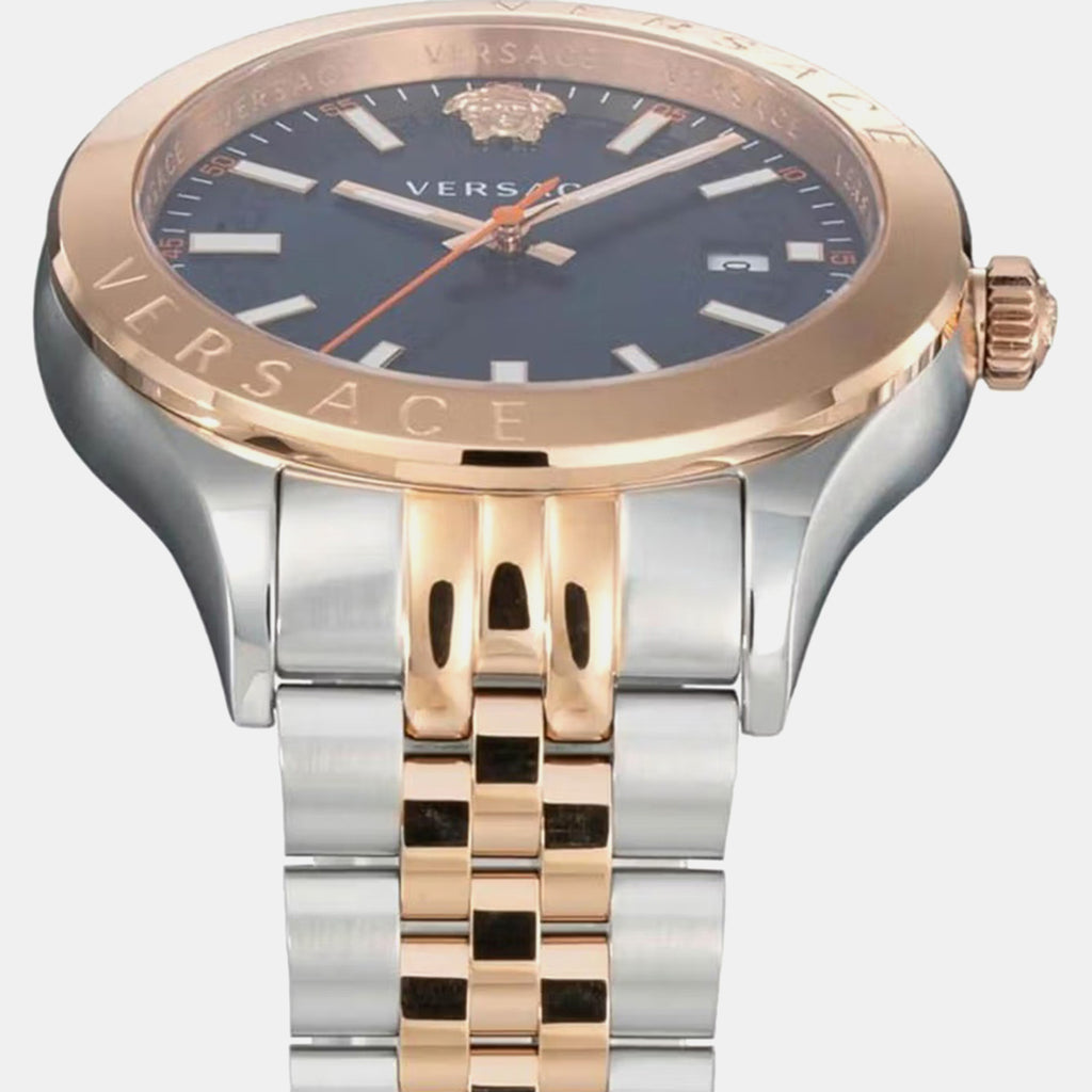 Hellenyium Men Quartz Blue Dial Analog Stainless Steel Watch VEVK01424