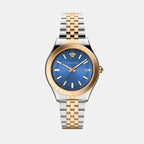 Hellenyium Men Quartz Blue Dial Analog Stainless Steel Watch VEVK01424