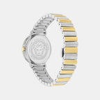 Women Quartz Green Dial Analog Stainless Steel Watch VEY700326