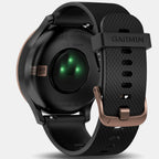 Unisex Quartz Black Dial Digital Silicone Watch Vivomove Hr Sea Sport Black-Rose Gold