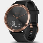 Unisex Quartz Black Dial Digital Silicone Watch Vivomove Hr Sea Sport Black-Rose Gold