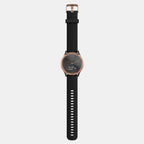 Unisex Quartz Black Dial Digital Silicone Watch Vivomove Hr Sea Sport Black-Rose Gold