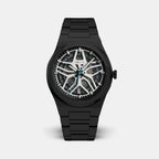 Men Automatic Black Dial Analog Stainless Steel Watch Velocity Black Polish