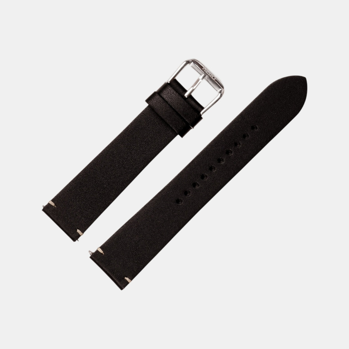 Men Sheep Nappa Leather Strap INTRO 2.0 DS - BLACK HAWK 18 MM