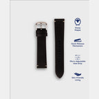 Men Sheep Nappa Leather Strap INTRO 2.0 DS - BLACK HAWK 22 MM