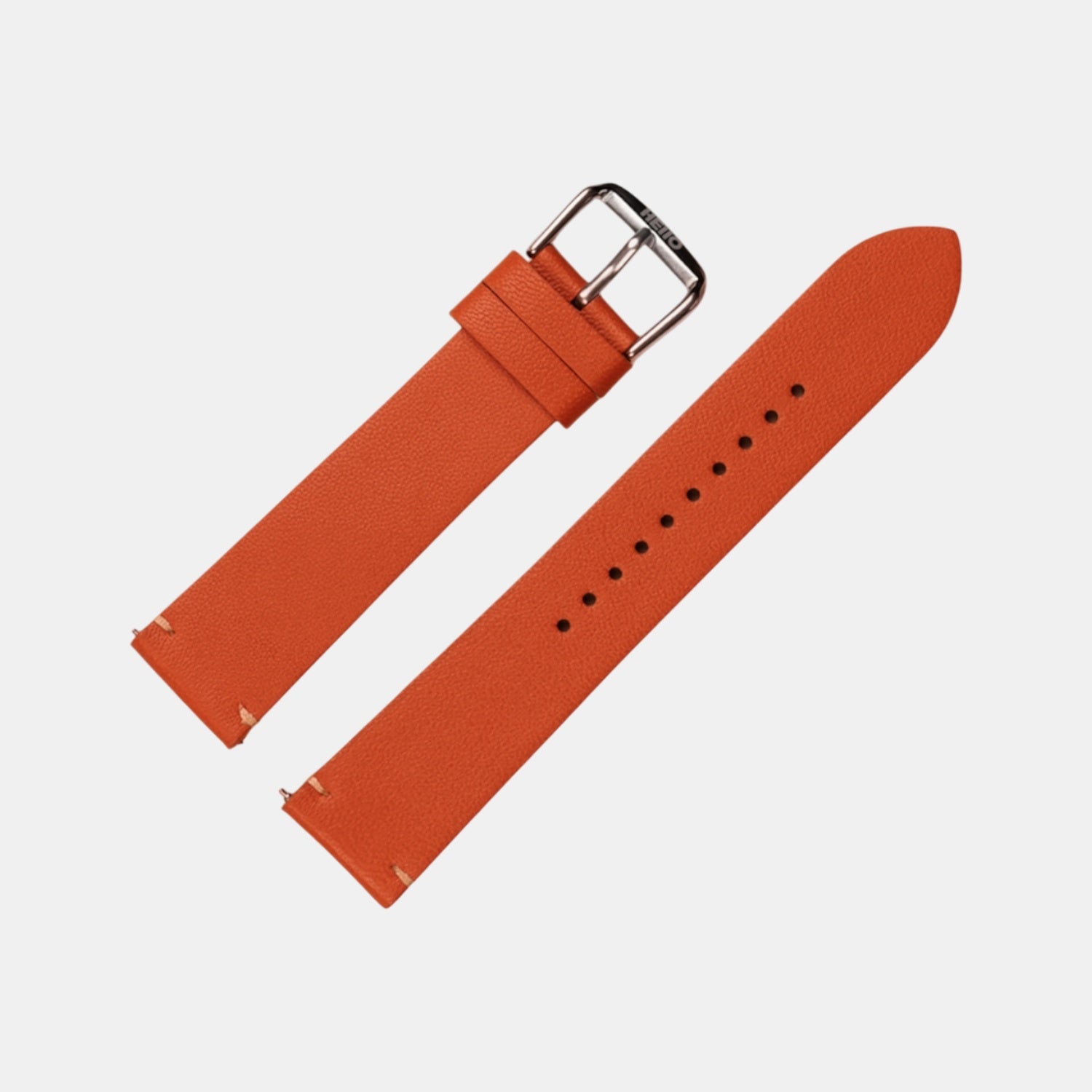 Men Sheep Nappa Leather Strap INTRO 2.0 DS-CARROT ORANGE 22 MM