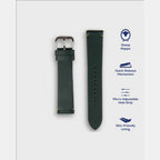 Men Sheep Nappa Leather Strap INTRO 2.0- DS - DEEP FOREST 22 MM