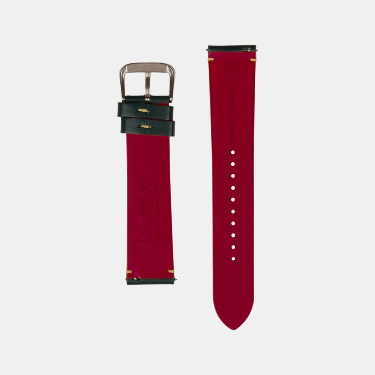 Men Sheep Nappa Leather Strap INTRO 2.0- DS - DEEP FOREST 18 MM