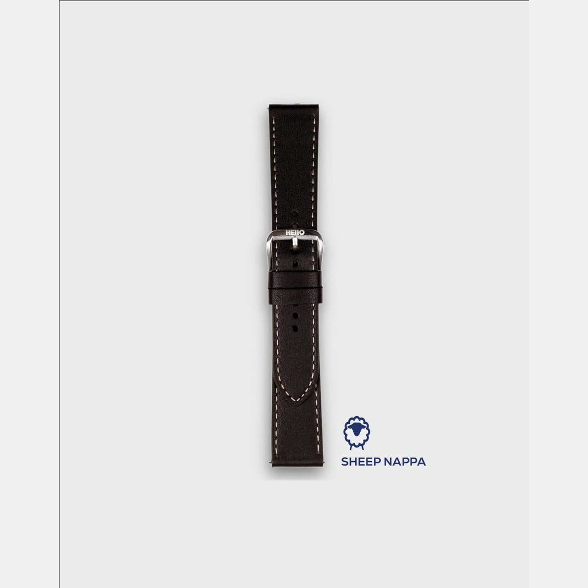 Men Sheep Nappa Leather Strap INTRO 2.0 PS - BLACK HAWK 20 MM