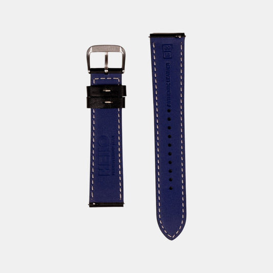 Men Sheep Nappa Leather Strap INTRO 2.0 PS - BLACK HAWK 18 MM