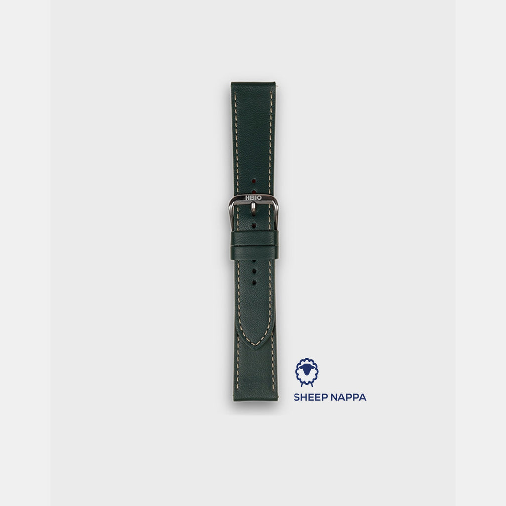Men Dial Leather Watch INTRO 2.0 PS - DEEP FOREST 22 MM