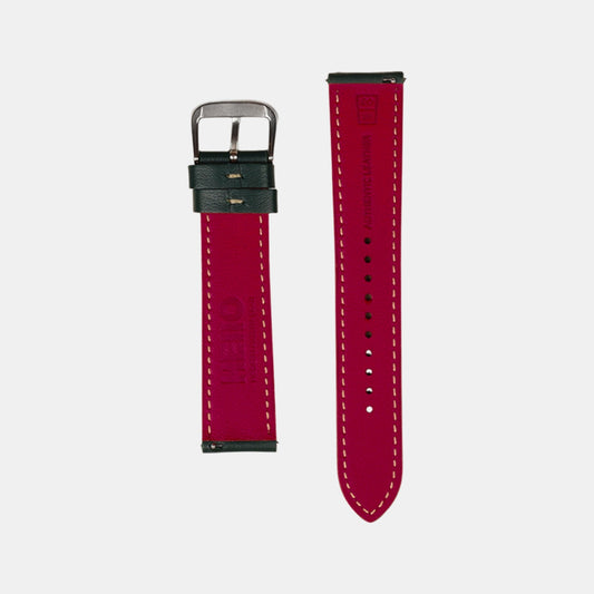 Men Sheep Nappa Leather Strap INTRO 2.0 PS - DEEP FOREST 22 MM