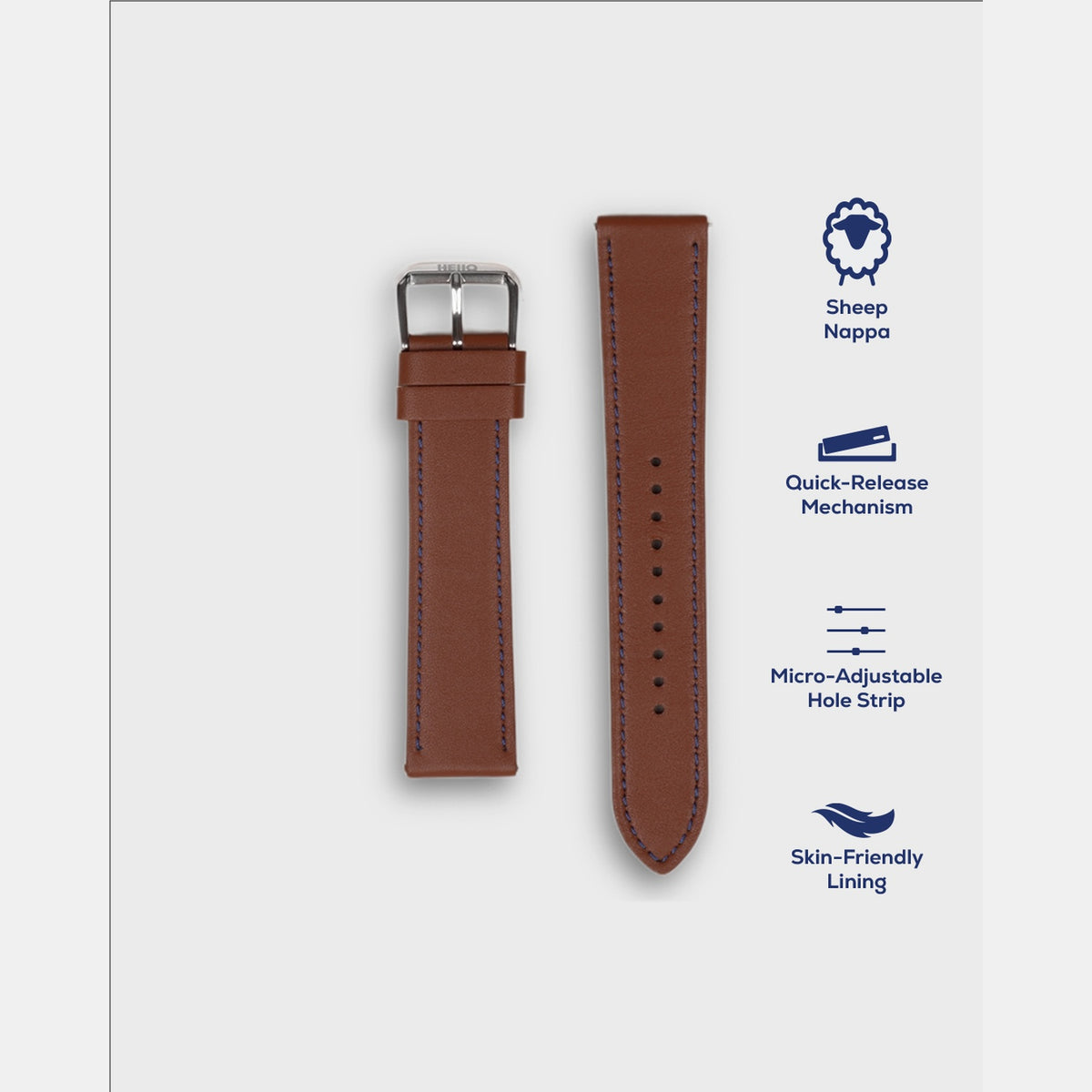 Men Dial Leather Watch INTRO 2.0 PS - GINGERBREAD 20 MM