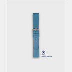 Men Sheep Nappa Leather Strap INTRO 2.0 PS - IGUANA BLUE 20 MM