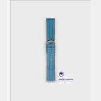 Men Sheep Nappa Leather Strap INTRO 2.0 PS - IGUANA BLUE 18 MM