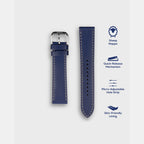 Men Sheep Nappa Leather Strap INTRO 2.0 PS - VAN GOGH BLUE 22 MM