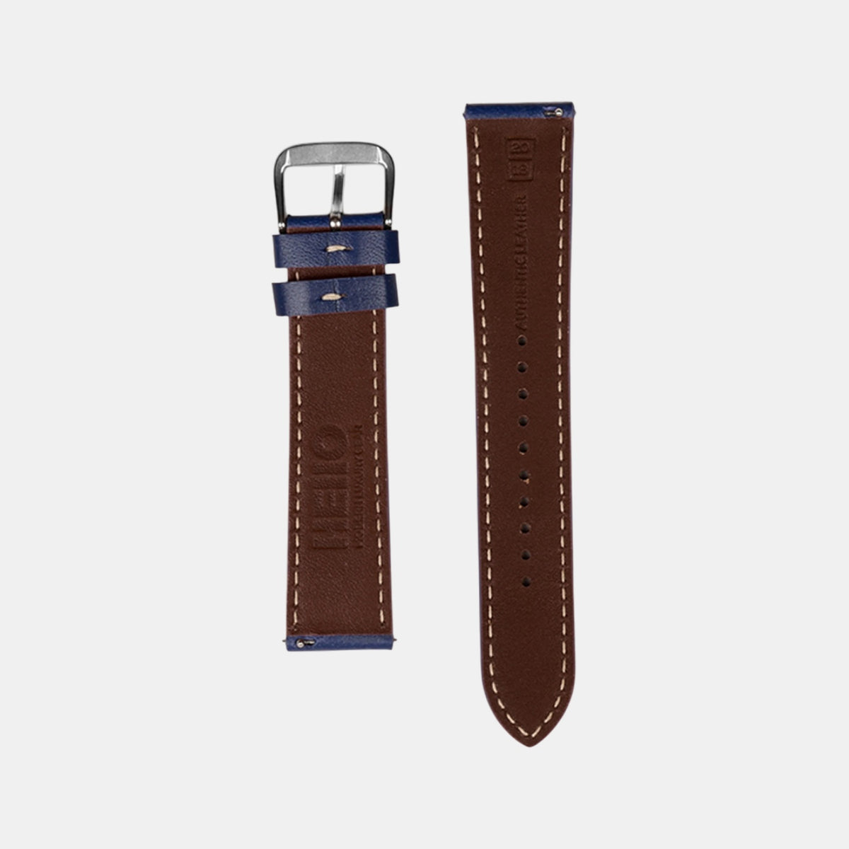 Men Sheep Nappa Leather Strap INTRO 2.0 PS - VAN GOGH BLUE 22 MM