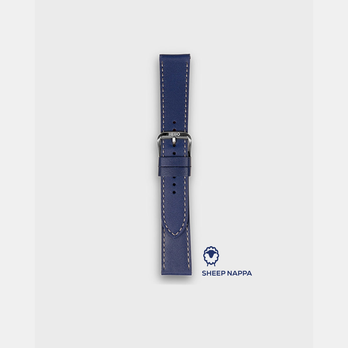Men Sheep Nappa Leather Strap INTRO 2.0 PS - VAN GOGH BLUE 18 MM