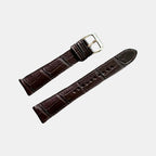 Men Croc Print Italian Leather Strap GRACE IN CROC99- ESPRESSO 18 MM