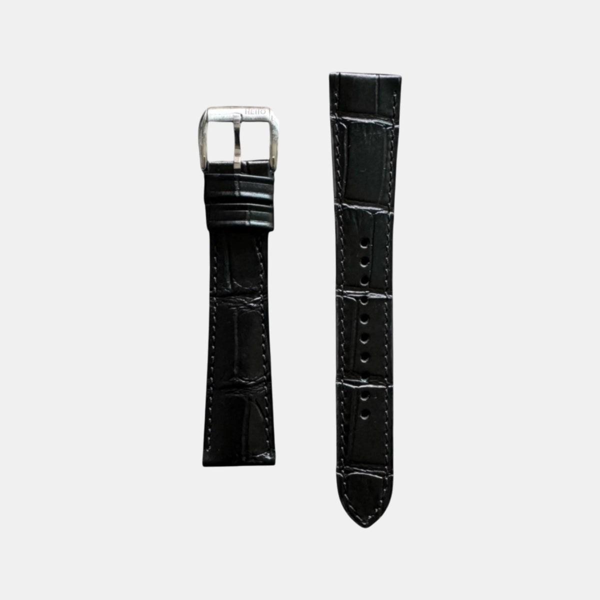 Men Croc Print Italian Leather Strap GRACE IN CROC99- TUXEDO 22 MM