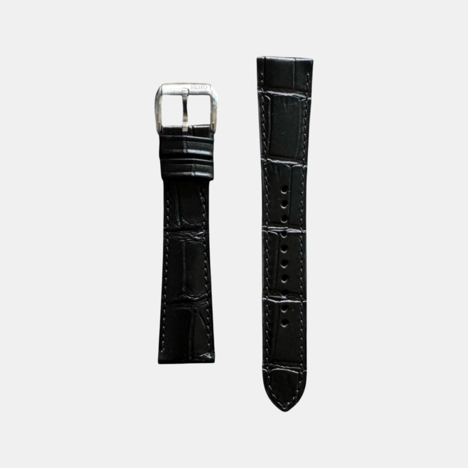 Men Croc Print Italian Leather Strap GRACE IN CROC99- TUXEDO 22 MM
