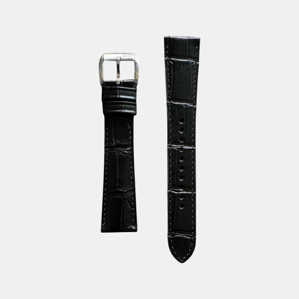 Men Croc Print Italian Leather Strap GRACE IN CROC99- TUXEDO 20 MM