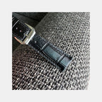 Men Croc Print Italian Leather Strap GRACE IN CROC99- TUXEDO 22 MM