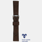 Men Suede Leather Strap GRACE IN SUEDE- WET EARTH 22 MM