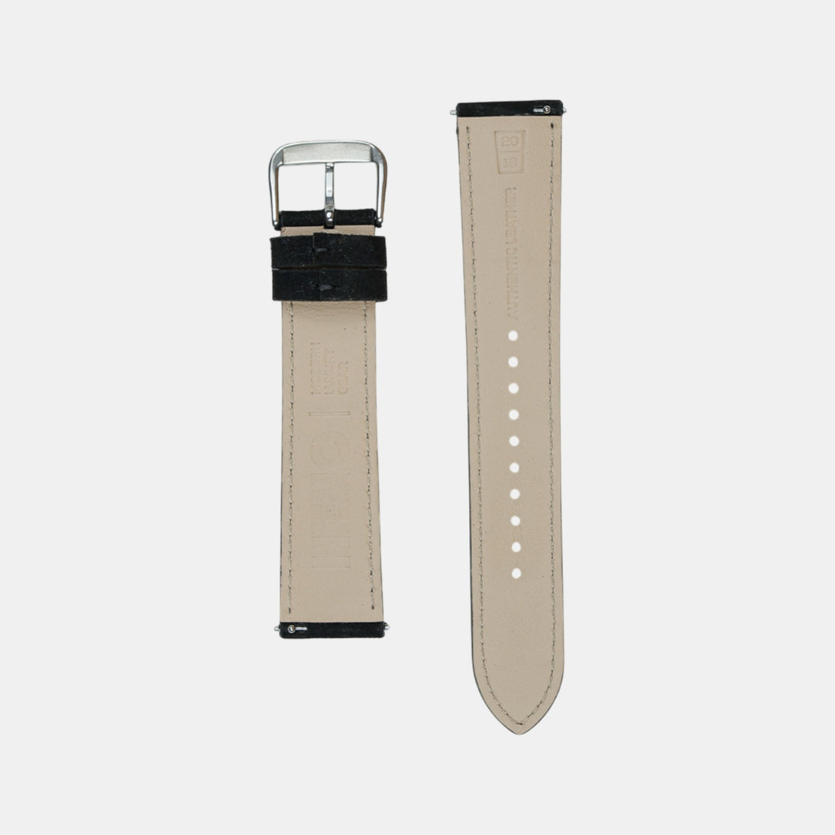 Men Suede Leather Strap GRACE IN SUEDE- WINTER NIGHT 22 MM