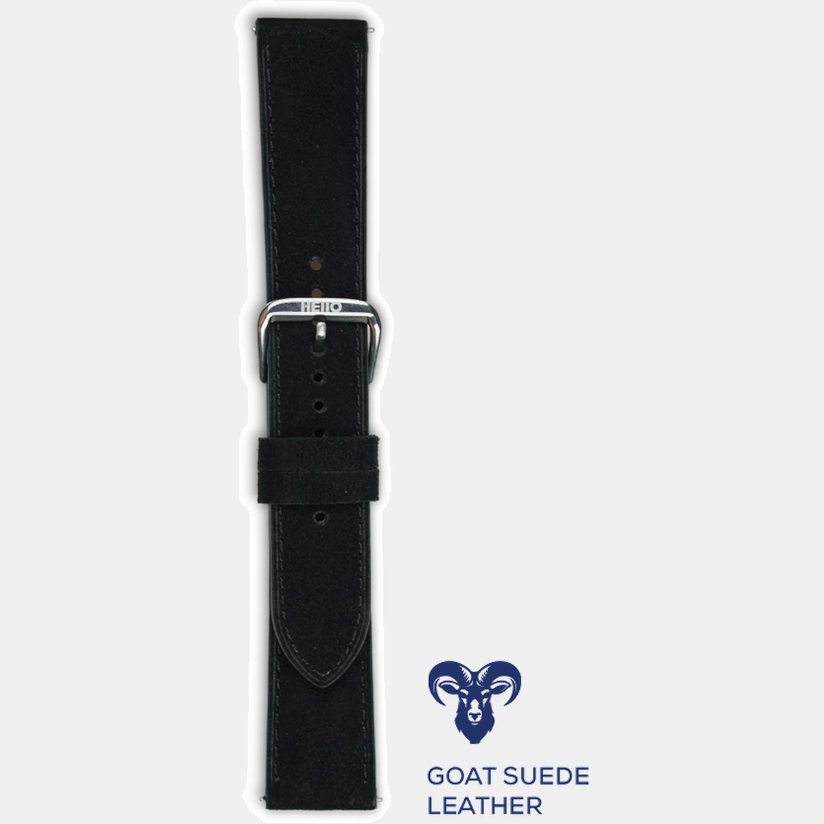 Men Suede Leather Strap GRACE IN SUEDE- WINTER NIGHT 18 MM