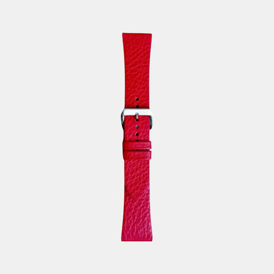 Men Italian Leather Strap VIBE - RED BERRY 22 MM