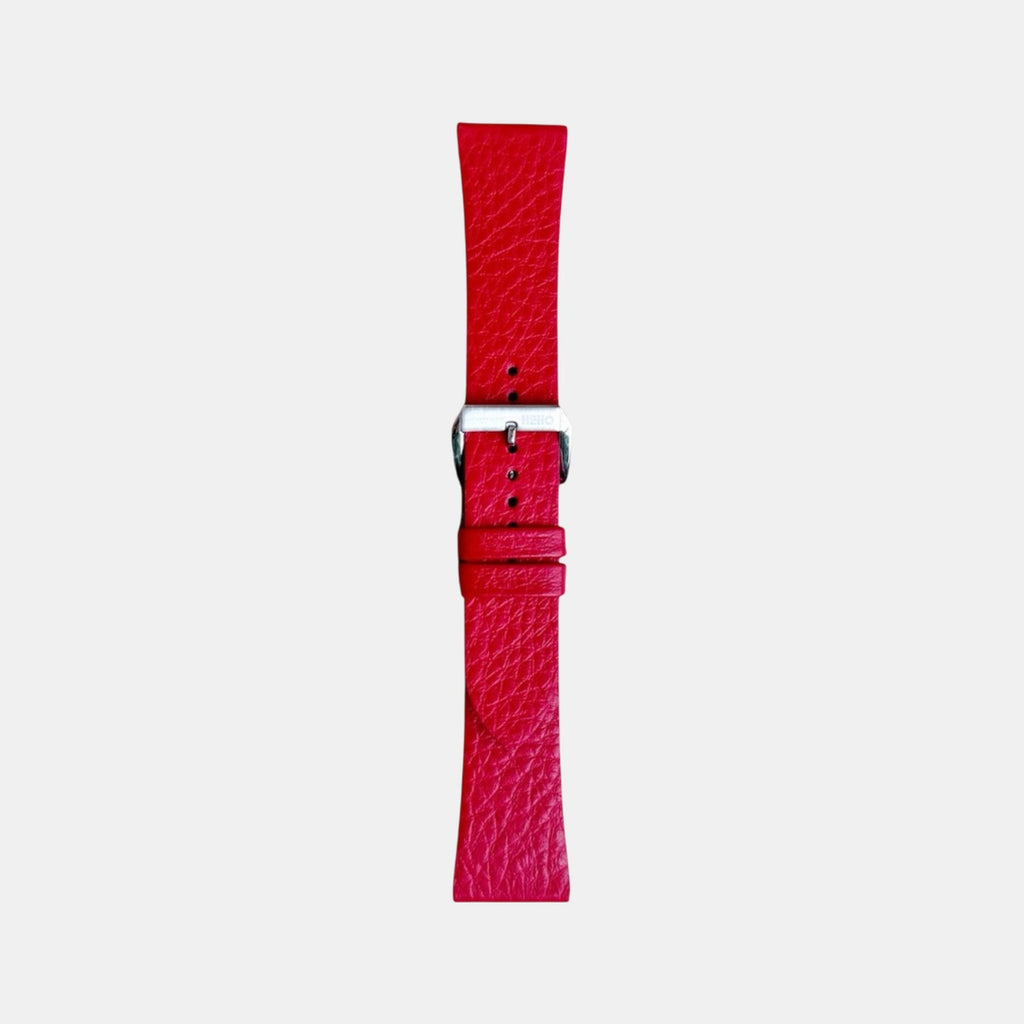 Men Italian Leather Strap VIBE - RED BERRY 20 MM