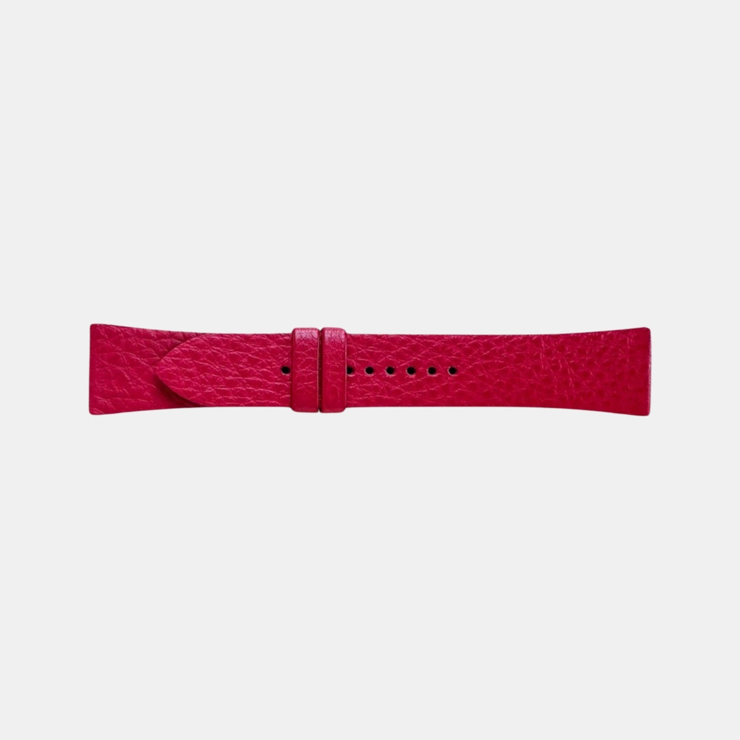 Men Italian Leather Strap VIBE - RED BERRY 22 MM