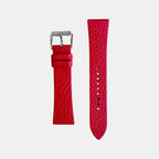 Men Italian Leather Strap VIBE - RED BERRY 20 MM