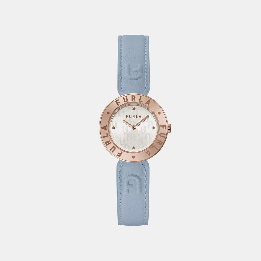 Women Quartz Silver Dial Analog Leather Watch WW00004006L3