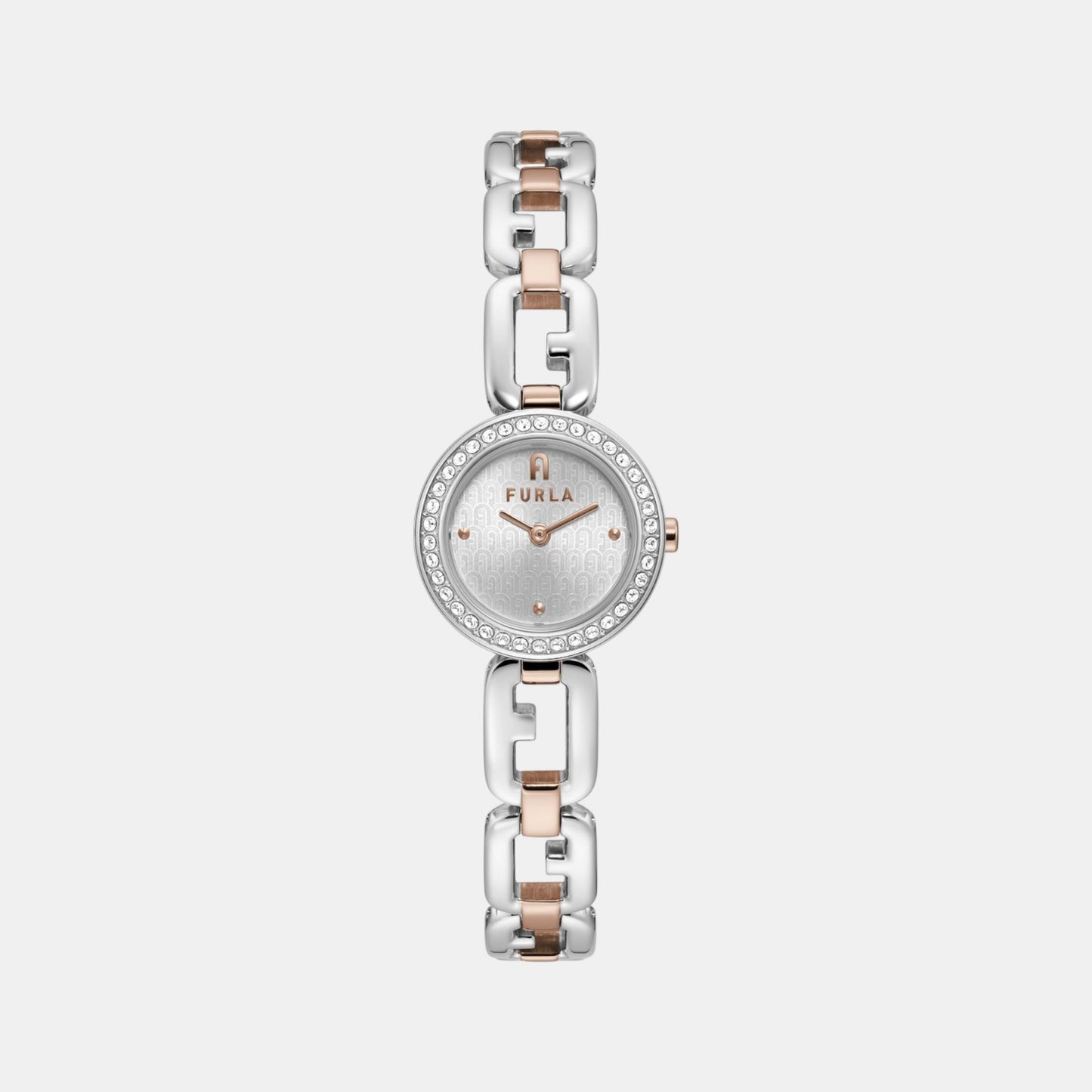 Furla Arco Chain Women Quartz Silver Dial Analog Stainless Steel Watch WW00015006L5