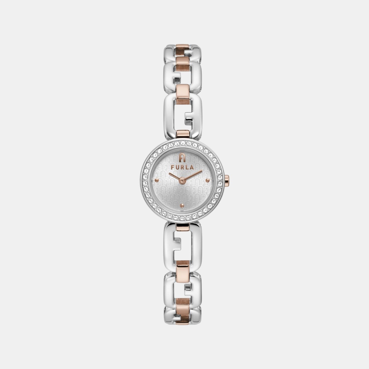 Furla Arco Chain Women Quartz Silver Dial Analog Stainless Steel Watch WW00015006L5