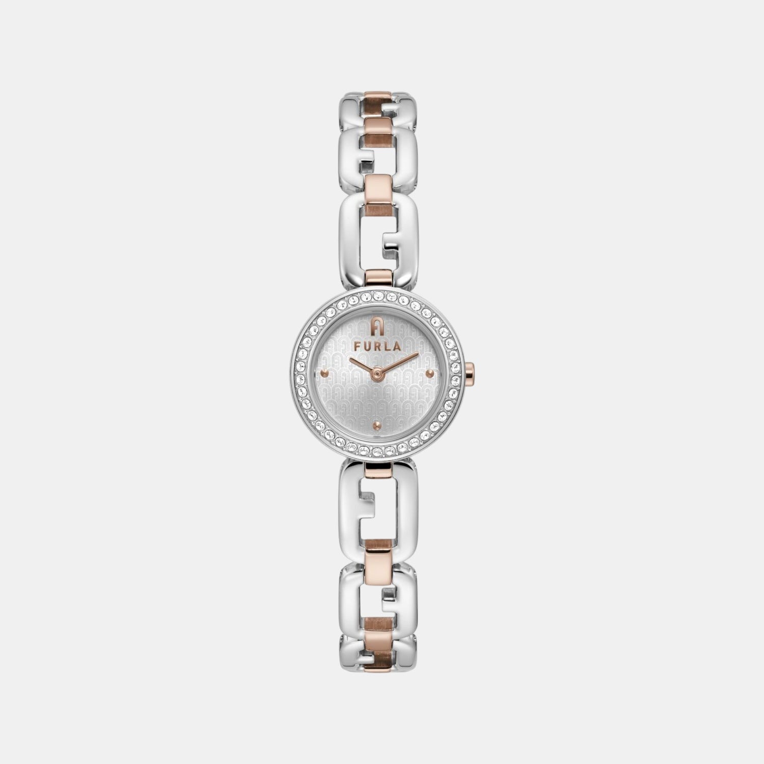 Furla Arco Chain Women Quartz Silver Dial Analog Stainless Steel Watch WW00015006L5