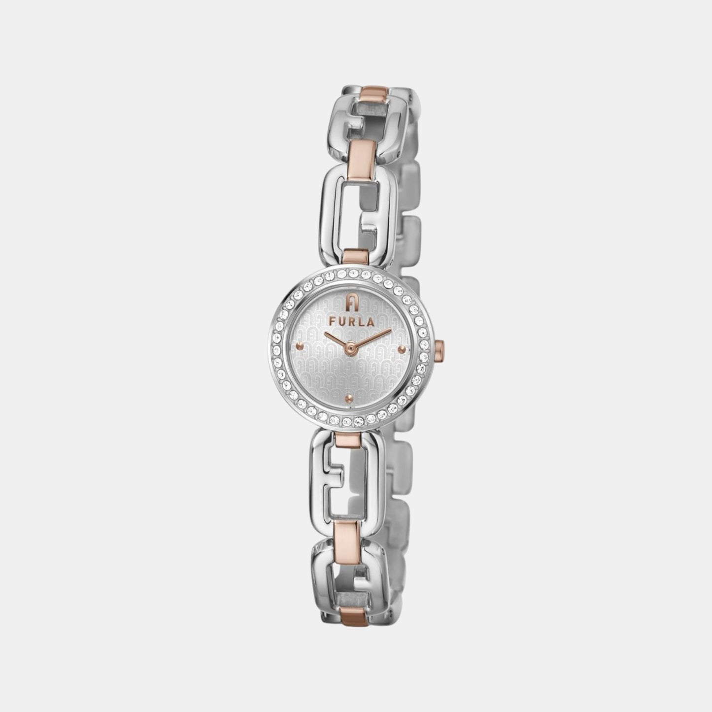 Furla Arco Chain Women Quartz Silver Dial Analog Stainless Steel Watch WW00015006L5