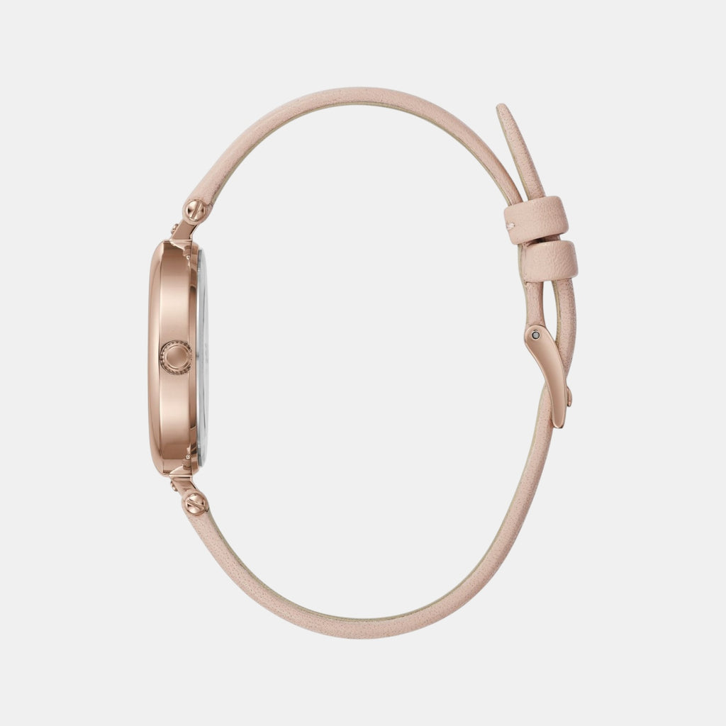 Furla New Pin Women Quartz Rose Gold Dial Analog Leather Watch WW00018004L3