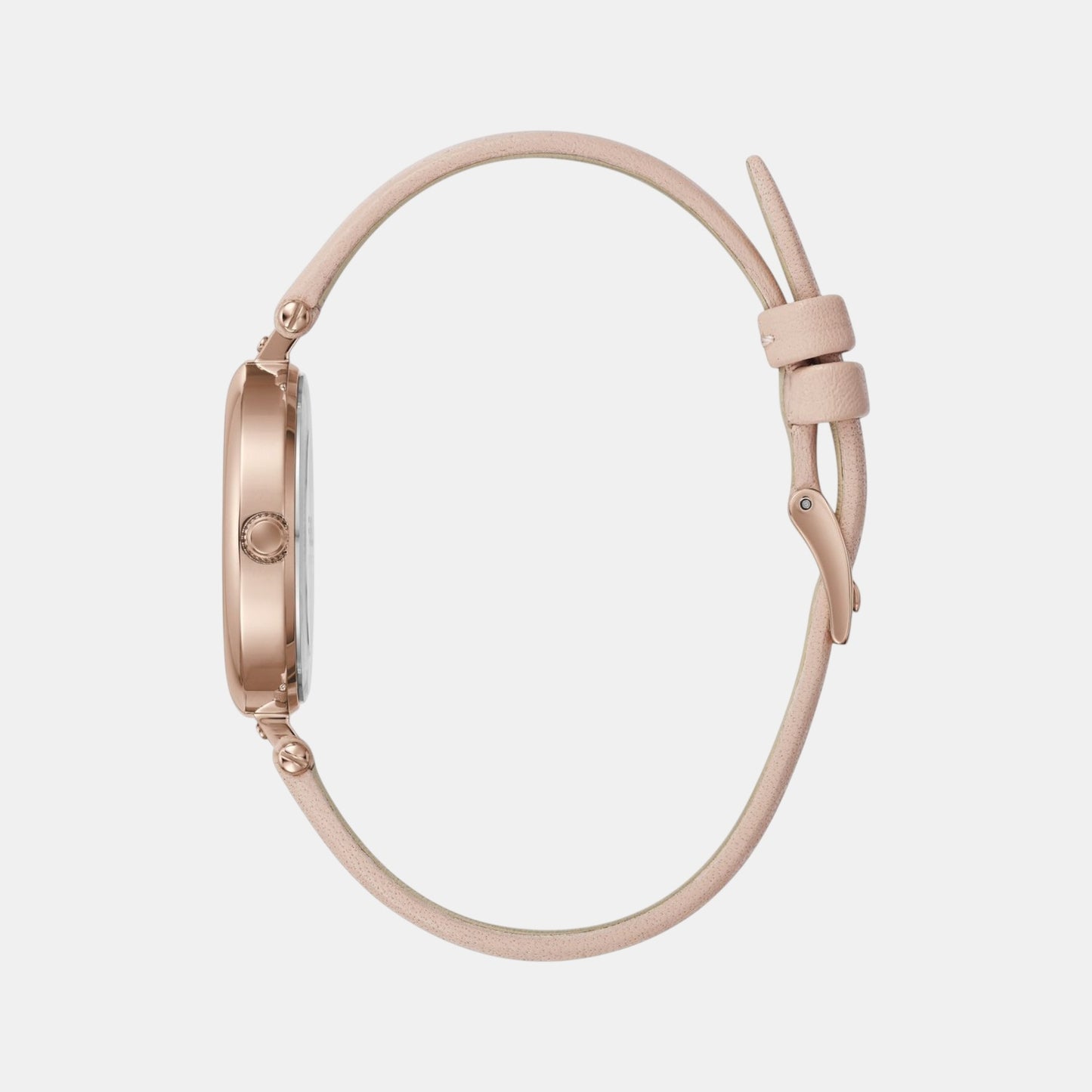 Furla New Pin Women Quartz Rose Gold Dial Analog Leather Watch WW00018004L3