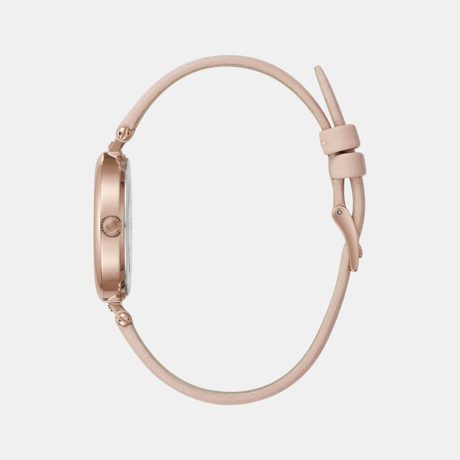 Furla New Pin Women Quartz Rose Gold Dial Analog Leather Watch WW00018004L3